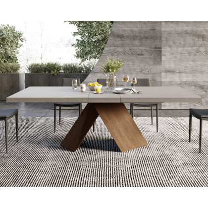 HMR Farmhouse Extendable Wood Dining Table - Gray, 79"-94" (seats 6-10)