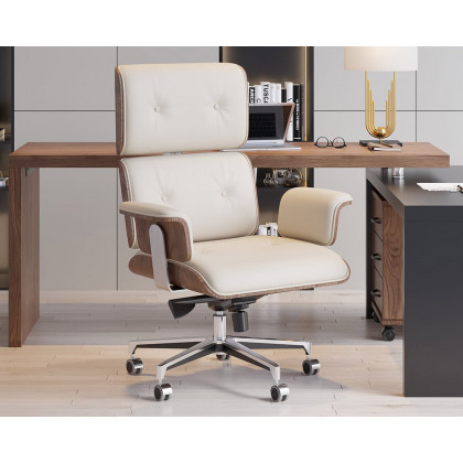 HMR Modern Wooden Desk Home Office Desk & Home Office Chair Set Adjustable Height - White, 70.9"L x 31.5"W x 29.5"
