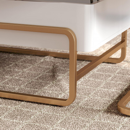 HMR - Rectangular Glass Lift Top Nesting Coffee Table Set