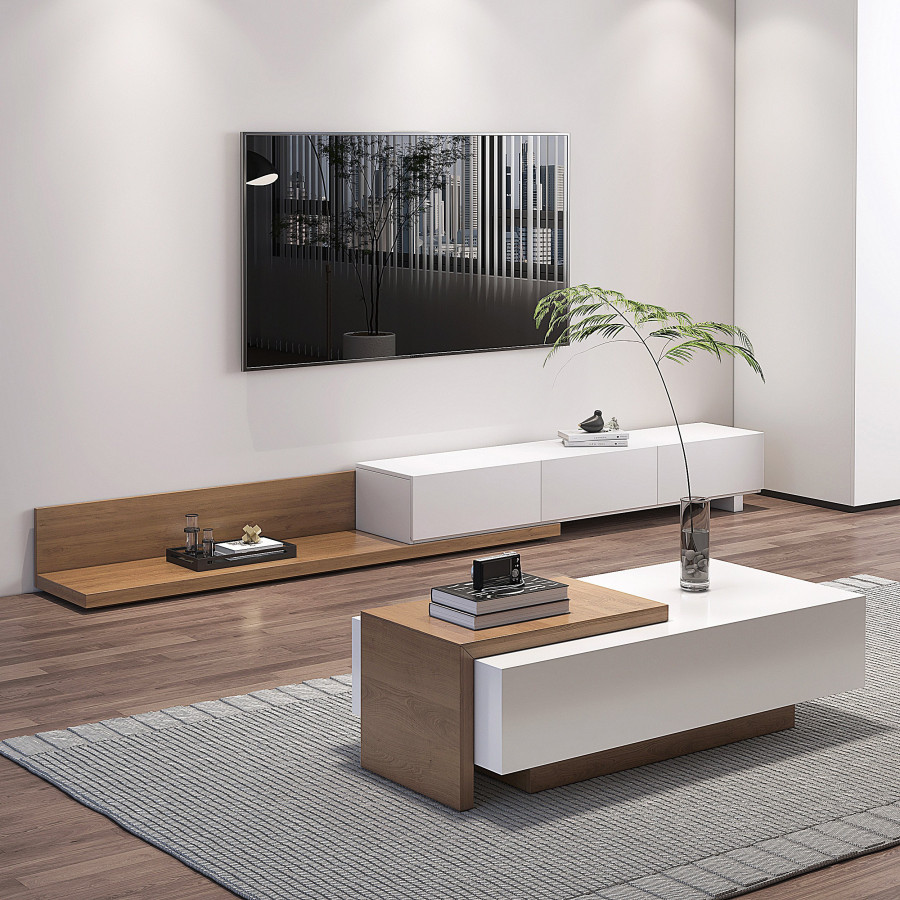 HMR - Crator Extendable TV Stand & Coffee Table Set