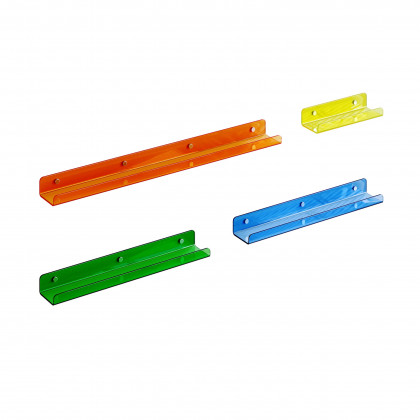 HMR - 4-Piece Neon Color Acrylic Wall Shelves Decorative Wall Mounted Floating Shelves