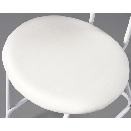 HMR Modern Velvet Counter Stools with Velvet Upholstery (Set of 2) - White