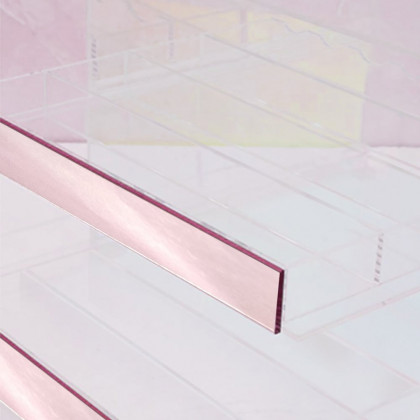 HMR - Iridescent & Clear Makeup Organizer Cosmetic Rack Desk Storage Display Box with Drawers