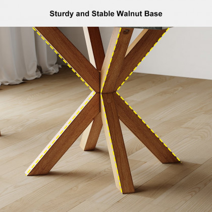 HMR - 39.4" Japandi Modern Square Oak Wood Dining Table Seats 2-4 People
