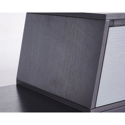 HMR - Set of 2 Gray Extendable 3 Drawers TV Stand & Lift-Top Coffee Table Set Up to 120"