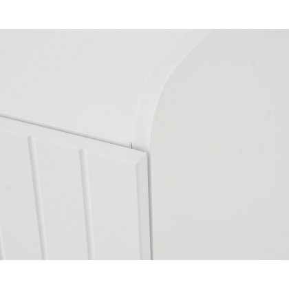 HMR Yellar Nordic Entryway Shoe Cabinet with Doors & Open Shelves - White, 31.5" (5 Shelves)