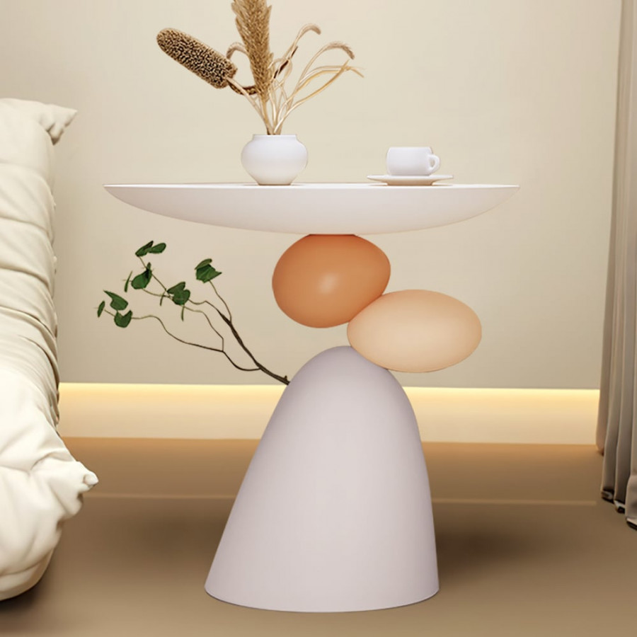HMR - Abstract Plant Art Decor Resin Side Table