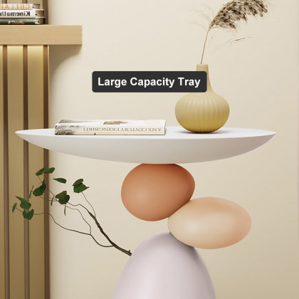 HMR - Abstract Plant Art Decor Resin Side Table