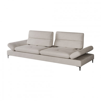 HMR - 112.2" Modern Velvet Extra Deep Seat 4 Seater Sofa with Adjustable Armrest & Backrest