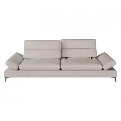 HMR - 112.2" Modern Velvet Extra Deep Seat 4 Seater Sofa with Adjustable Armrest & Backrest