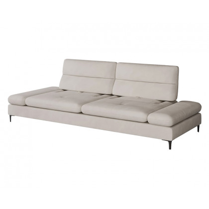 HMR - 112.2" Modern Velvet Extra Deep Seat 4 Seater Sofa with Adjustable Armrest & Backrest