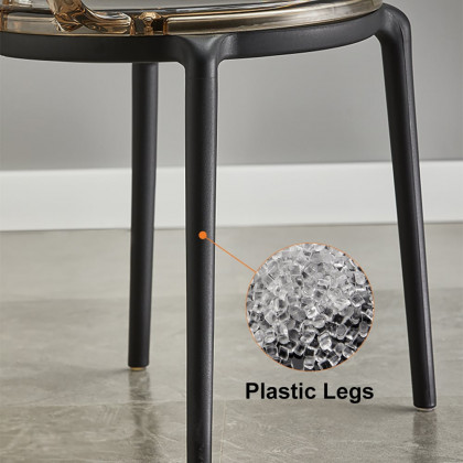 HMR Modern Acrylic Dining Chairs (Set of 2) - Amber