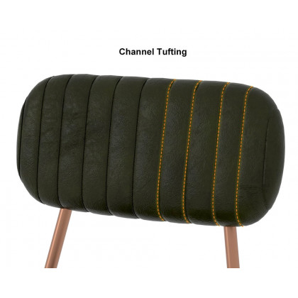 HMR Modern Dining Chairs with Faux Leather Upholstery (Set of 4) - Green