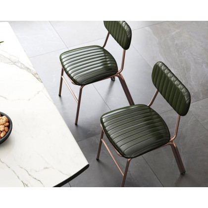 HMR Modern Dining Chairs with Faux Leather Upholstery (Set of 4) - Green