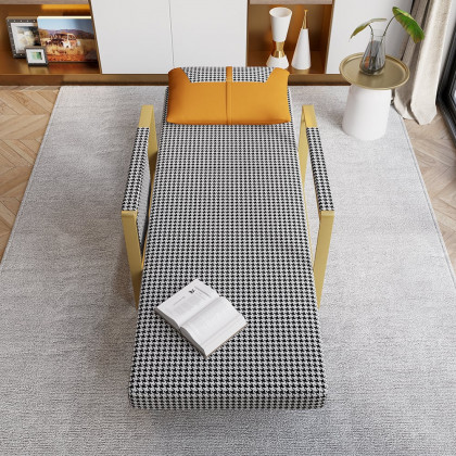 HMR - 77" Twin Linen Convertible Sleeper Sofa Bed Chair