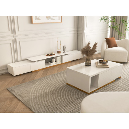 HMR - Modern White Swivel Accent Chair Cloud Boucle Lounge Chair