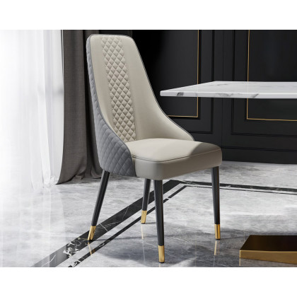 HMR - Diamic Series Modern Faux Leather Dining Chairs with Upholstery