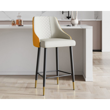 HMR - Diamic Series Modern Counter Stools with PU Leather Upholstery