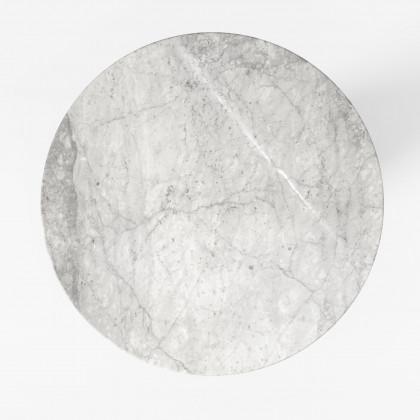 HMR - 53.5'' Modern Round Faux Marble Dining Table Seats 4-6 People