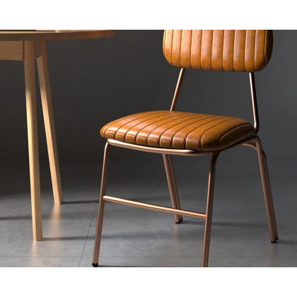 HMR - Modern Dining Chairs with Faux Leather Upholstery (Set of 2)