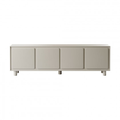 HMR - 72" Modern White Rectangle Tall TV Stand with Storage for 65 to 75 inch TV