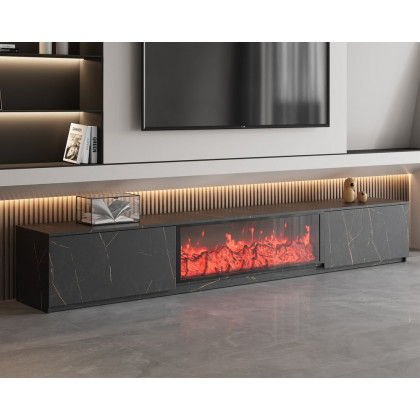HMR - Electric Fireplace TV Stand with 2 Drawers