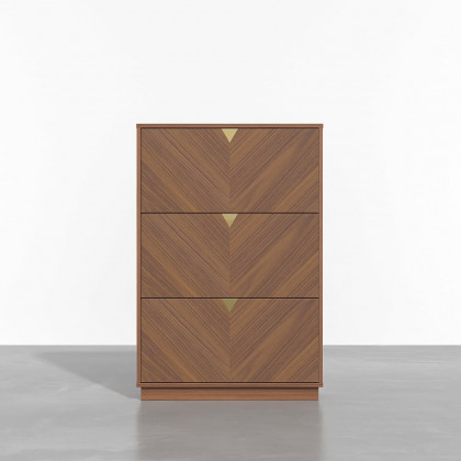 HMR - Capet Walnut Narrow Shoe Storage Cabinet with Flip Down Large Capacity up to 20 Pairs
