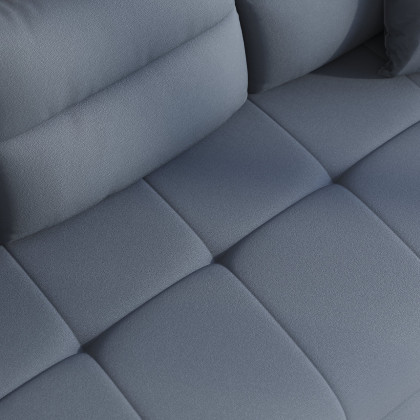 HMR Queen 2-Seater Sleeper Sofa - Deep Gray, Leath-aire