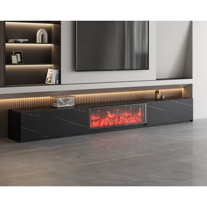 HMR - Electric Fireplace TV Stand with 2 Drawers