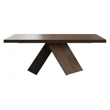 HMR Farmhouse Extendable Wood Dining Table - Walnut, 63"-79" (seats 6-8)