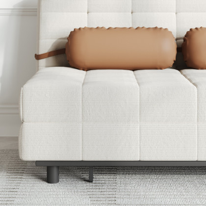 HMR - Queen Corduroy Futon Sofa Bed Folding Sleeper Sofa