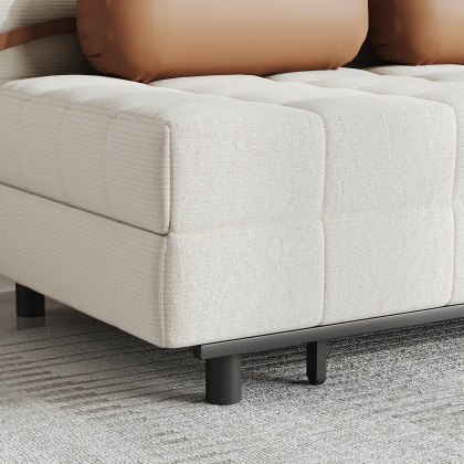 HMR - Queen Corduroy Futon Sofa Bed Folding Sleeper Sofa