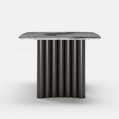 HMR - 78.7" Modern Rectangle Sintered Stone Dining Table Seats 6-8 People