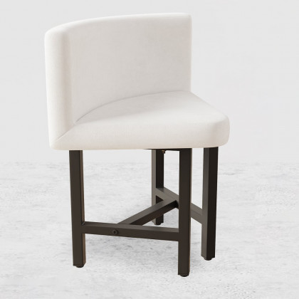 HMR Dining Set 39.4" Modern Round Wood Dining Table with 4 Chairs - White/Black