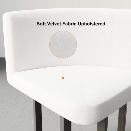 HMR Dining Set 39.4" Modern Round Wood Dining Table with 4 Chairs - White/Black