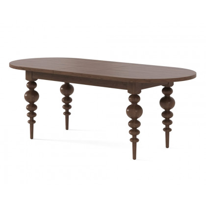 HMR Mid-Century Oval Extendable Dining Table - Walnut, 67"-79" (seats 4-8)