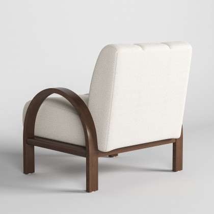 HMR - Boucle Ash Wood Accent Chair