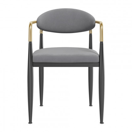 HMR Otrast Series Modern Dining Chairs with PU Leather Upholstery - Gray, 8-Pieces