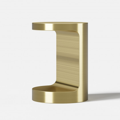 HMR - C Shaped Side Table Gold Cocktail Table
