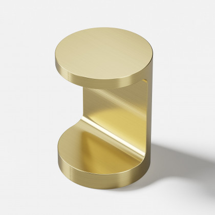 HMR - C Shaped Side Table Gold Cocktail Table
