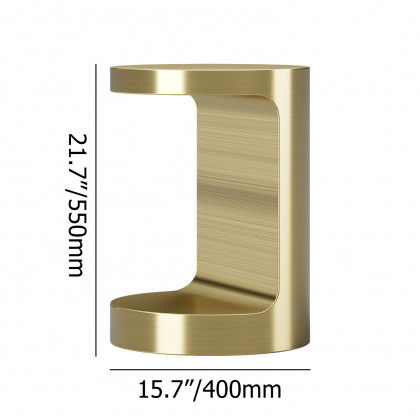 HMR - C Shaped Side Table Gold Cocktail Table