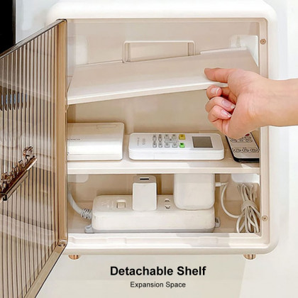 HMR - Morden White Mount & Desktop Router Box Cable Management Decorative Storage Shelf