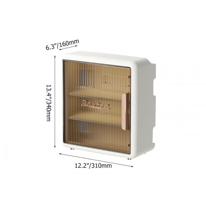 HMR - Morden White Mount & Desktop Router Box Cable Management Decorative Storage Shelf