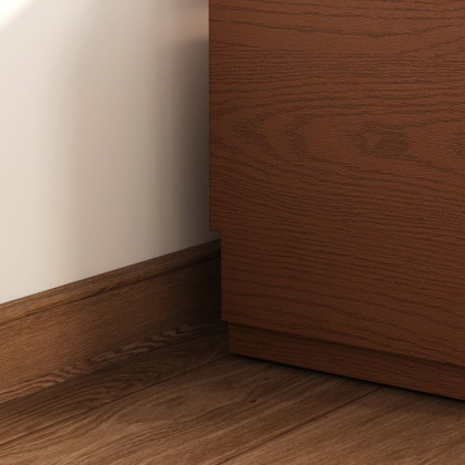 HMR Modern Walnut Nightstand with Light Wood Bedside Table with 2 Drawers - Walnut, Single