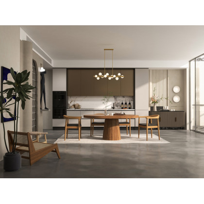 HMR - Modern Wood Upholstery Dining Chair