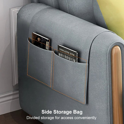 HMR 81" King 3-Seater Leath-aire Sleeper Sofa - Light Gray