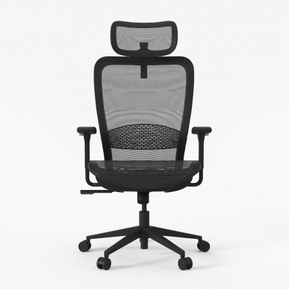 HMR - Ergonomic Adjustable High Back Black Office Desk Chair