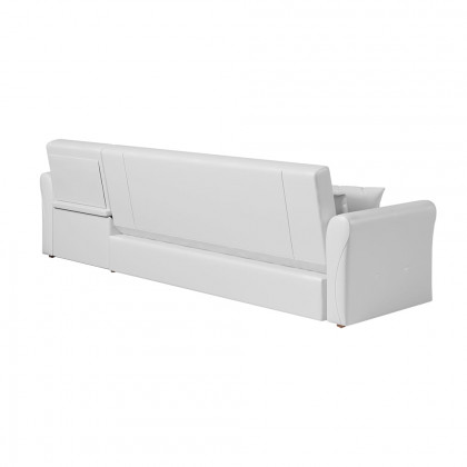HMR - 109" Leath-aire Reclining Sectional Sofa Bed