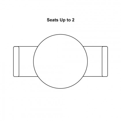 HMR Japandi Style Round Wood Dining Table - Black, 31.5" (Seats 2 People)