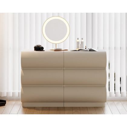 HMR Humply Makeup Vanity Set - White, With Cabinet, 6 Drawers